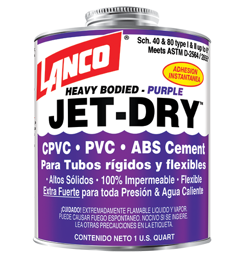 Jet-Dry PVC Cement - Lanco - República Dominicana